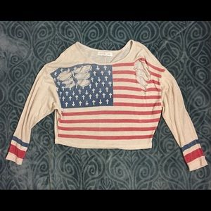 The Classic Distressed RWB CropTop